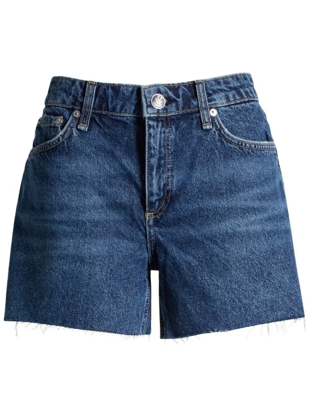 Rag & Bone Dre Raw Hem Boyfriend Low Rise Denim Shorts Cannon 28 New With Tags